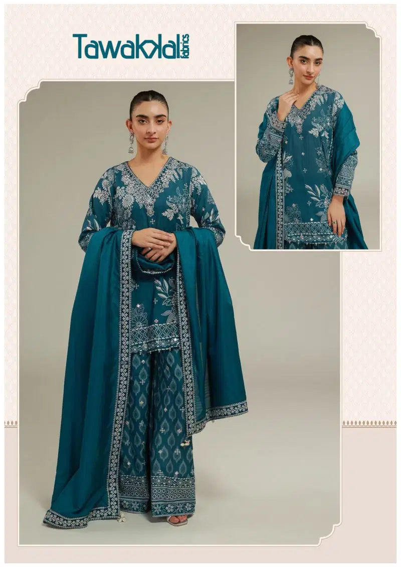 Blue Beauty Pakistani Suit With Plazzo Pants