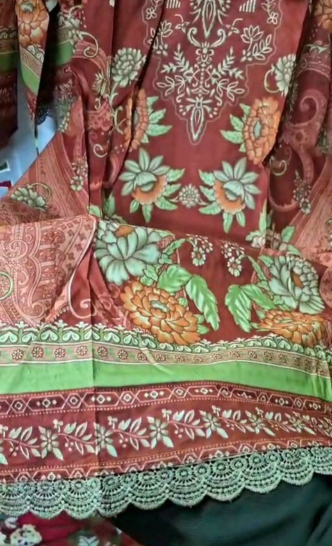 Orange kurti set + floral kurti