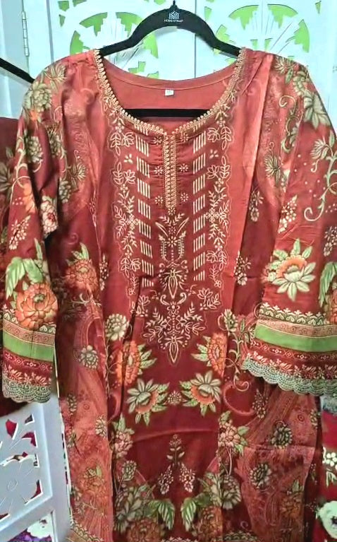 Orange kurti set + floral kurti