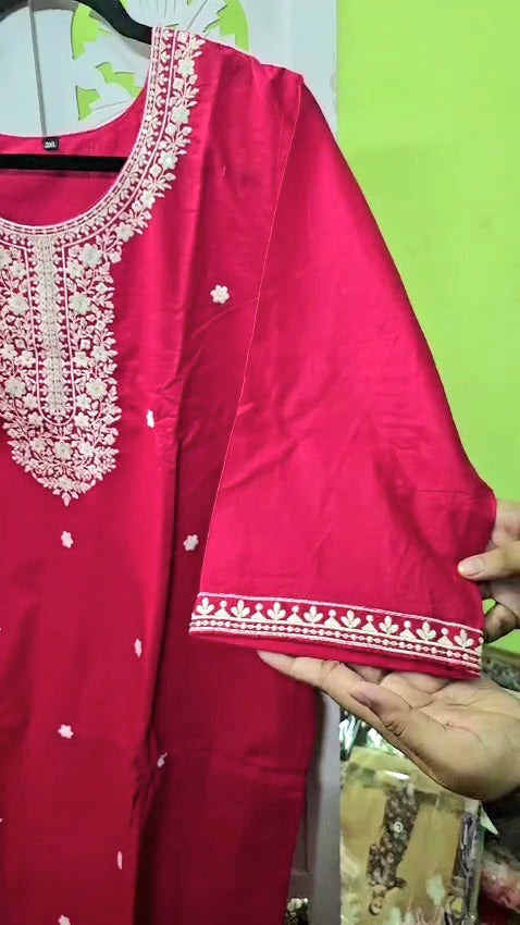 Rosy kurti set + floral kurti