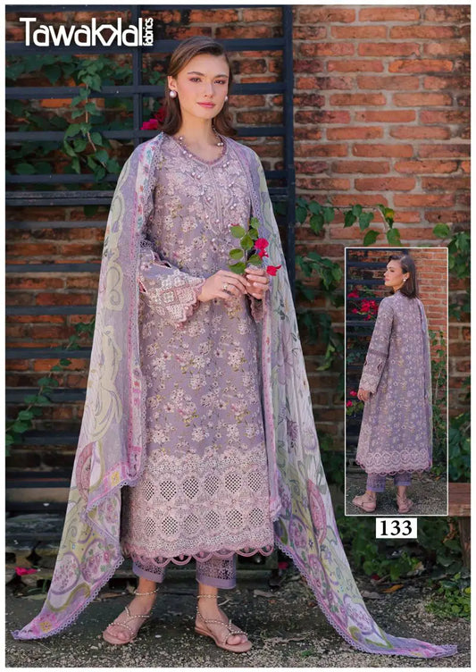 Lacey Lavender Pakistani suit