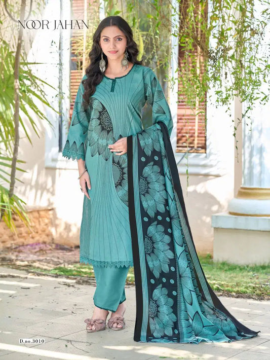 Ganesha - Cobalt Blue kurti with bottom & dupatta