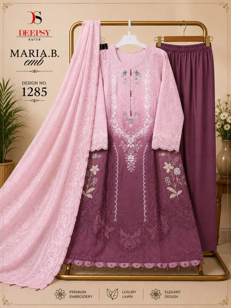 Deepsy - Pakistani design, pure Indian cotton, Pink & Purple
