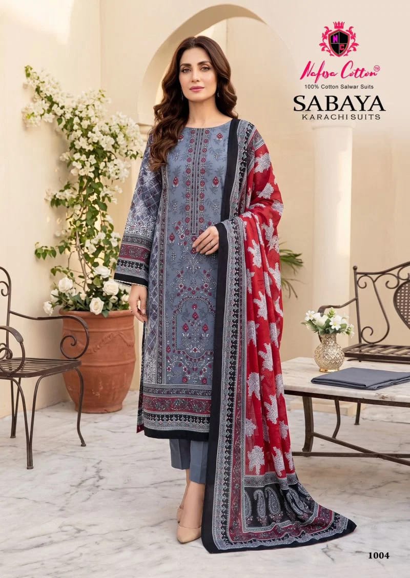 Pakistani Design Kurti Set With Pant & Red Dupatta