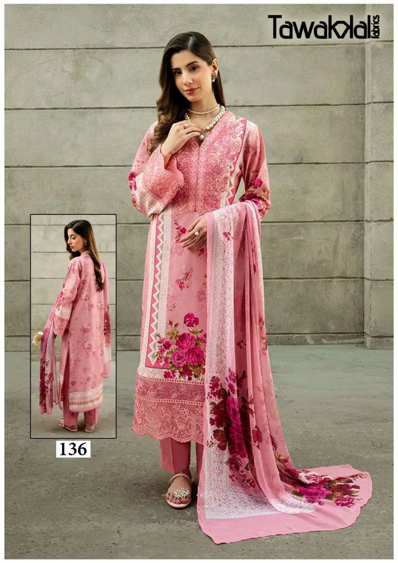 Roohafza pink with Lace Pakistani suit