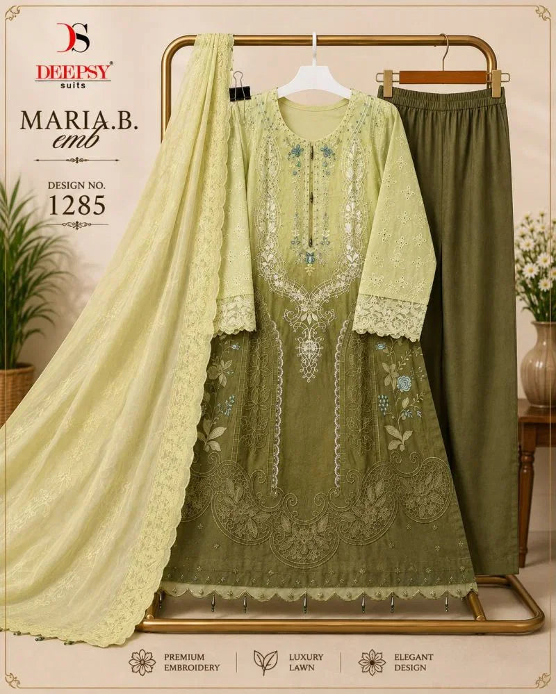 Deepsy - Pakistani design, pure Indian cotton, Light & Dark Green