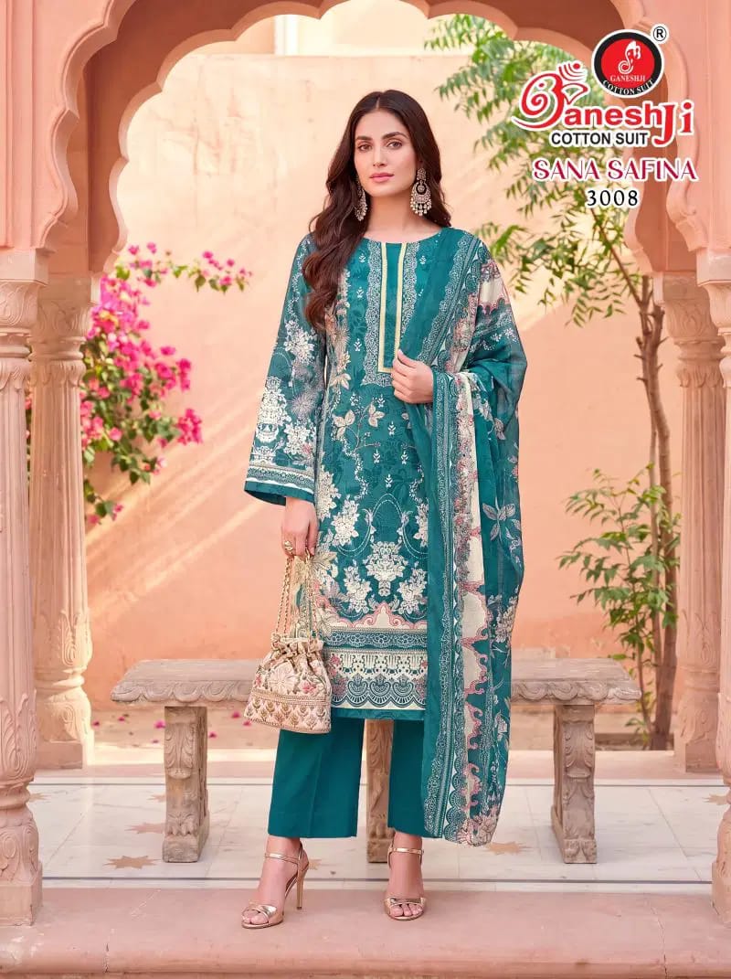 Ganeshji Blue Cotton Kurti Set