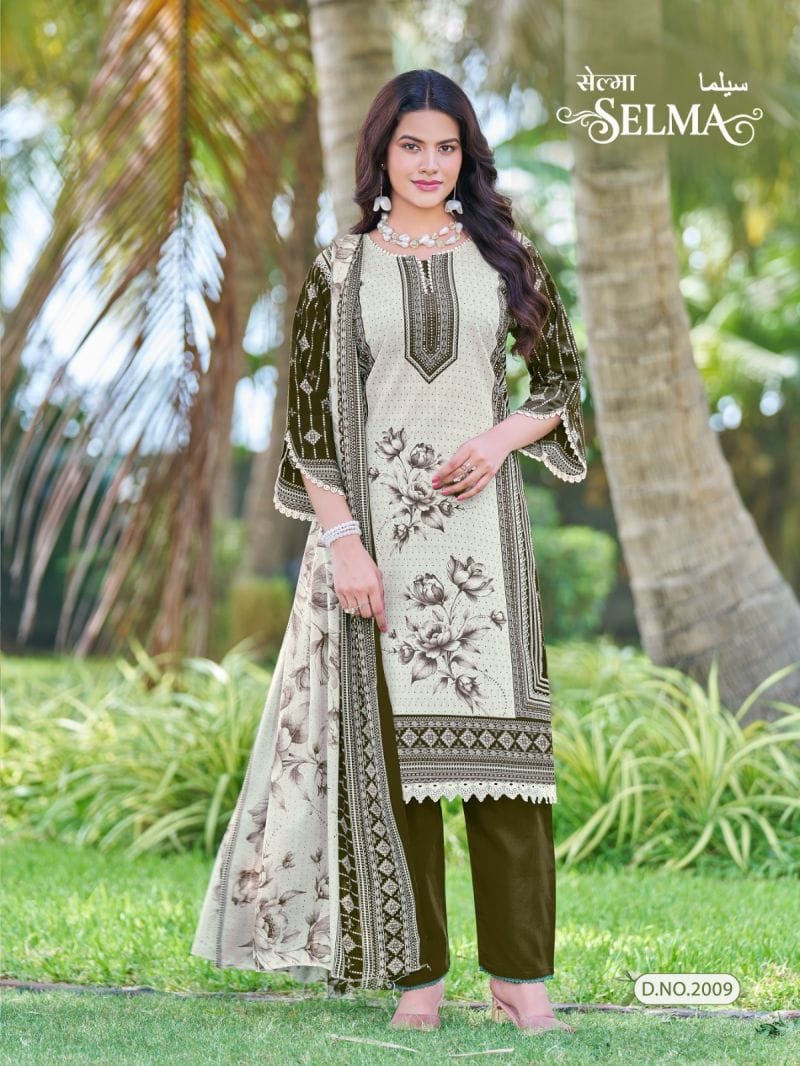 Ganesha Daily Wear Green with Lace Kurti set