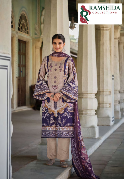 Lavender Mirage (Romani Aarzu) - Dress Material unstitched, 2pc set (Pick Any 2)