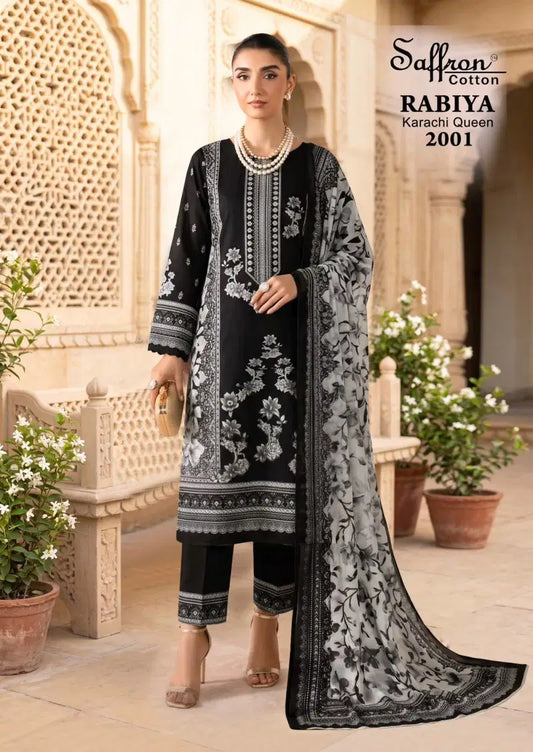Noir Blossom Pakistani kurti with bottom & dupatta set