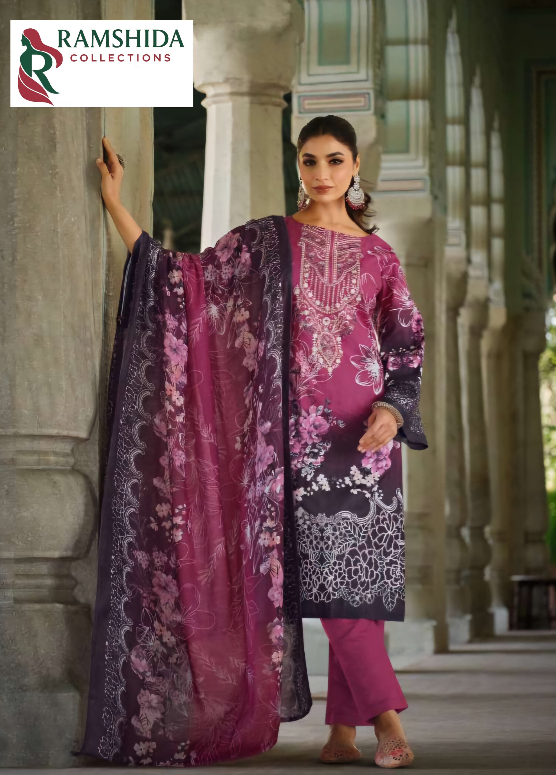 Lavender Mirage (Romani Aarzu) - Dress Material unstitched, 2pc set (Pick Any 2)