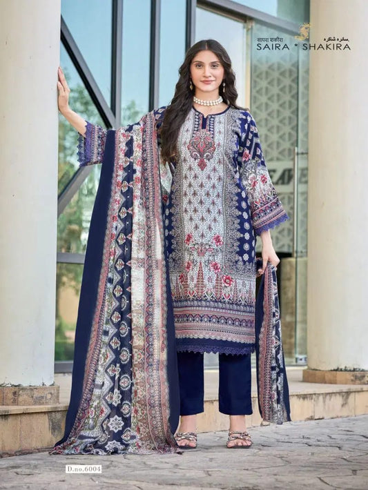 Ganesha - Dark blue patterned kurti With Pant & dupatta