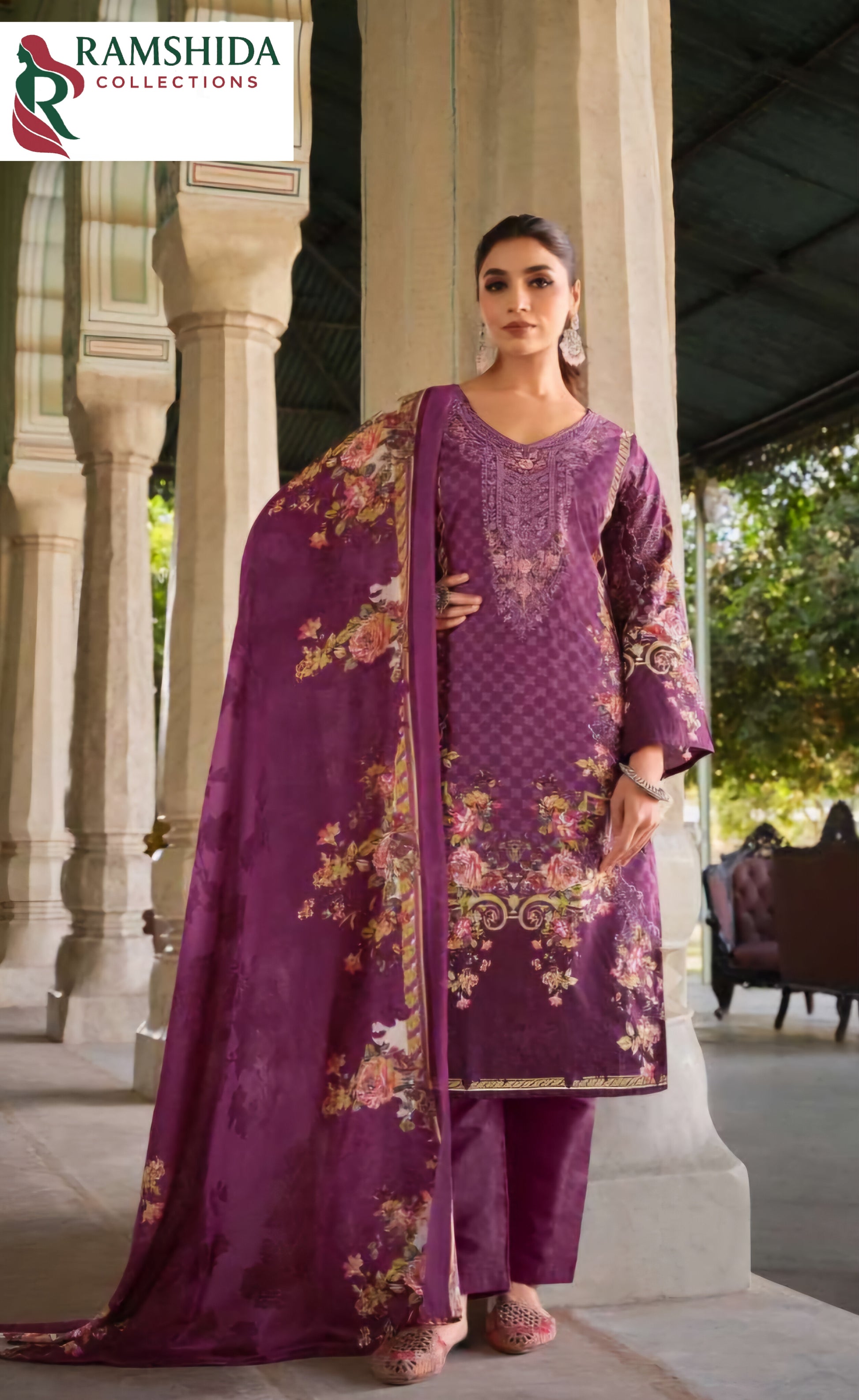 Lavender Mirage (Romani Aarzu) - Dress Material unstitched, 2pc set (Pick Any 2)