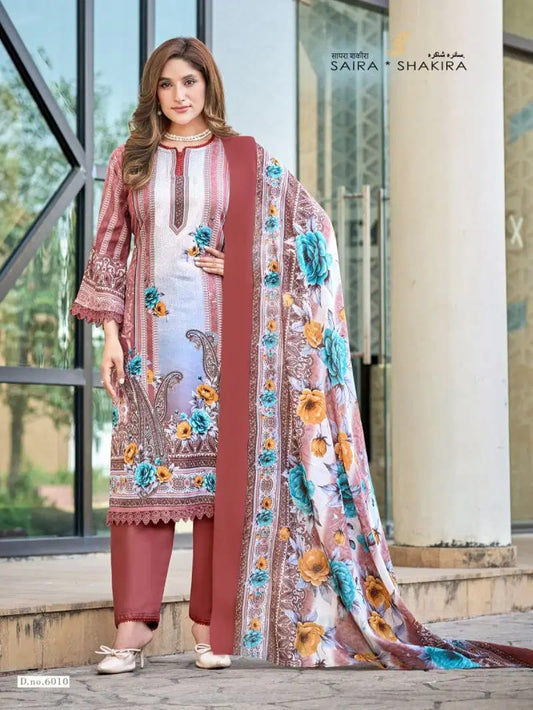 Ganesha - patterned brown kurti, Pant & Dupatta set