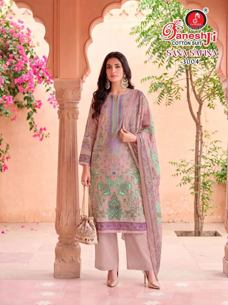 Ganeshji Pink Cotton Kurti set
